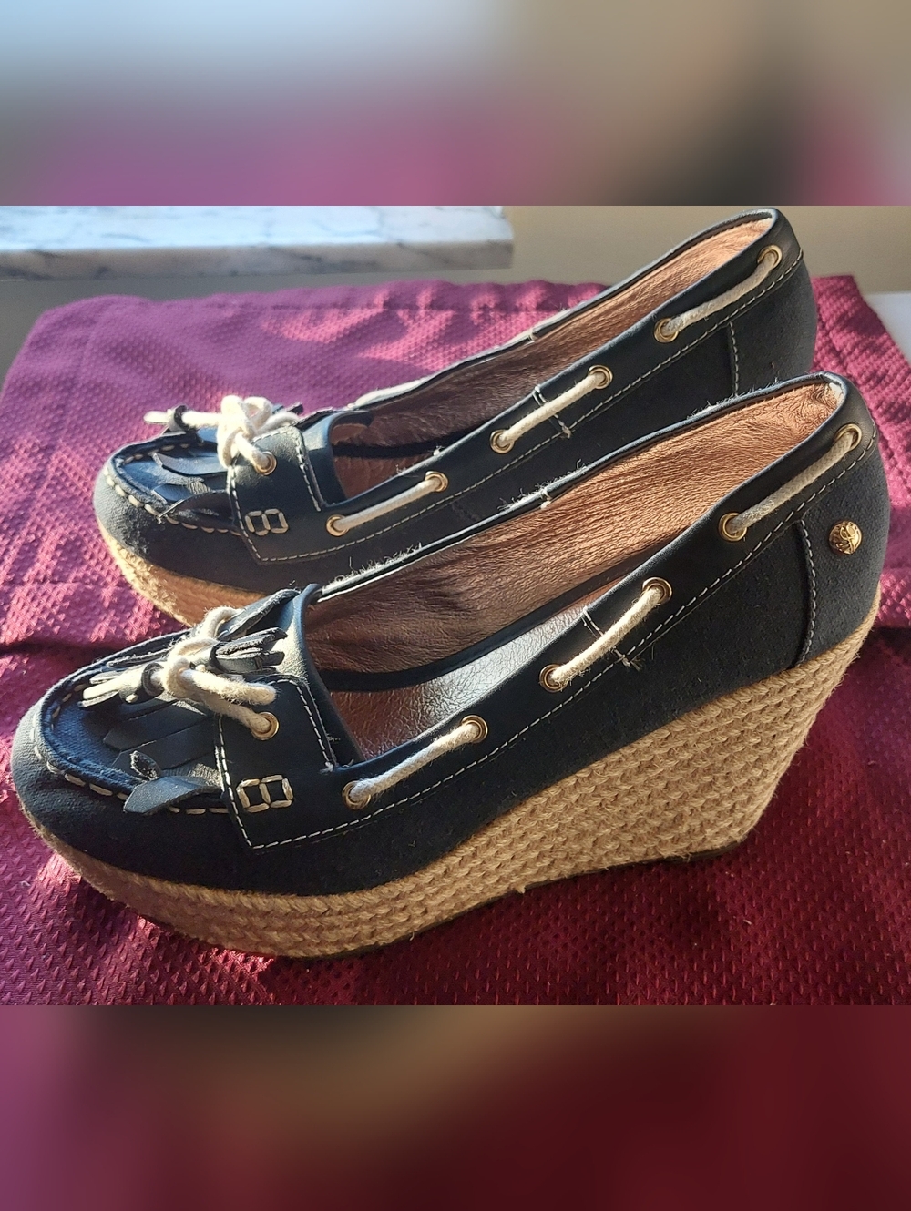 Sebago Priscilla Wedge Loafers - fits like 10 1/2
